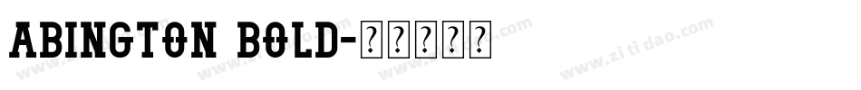 abington bold字体转换